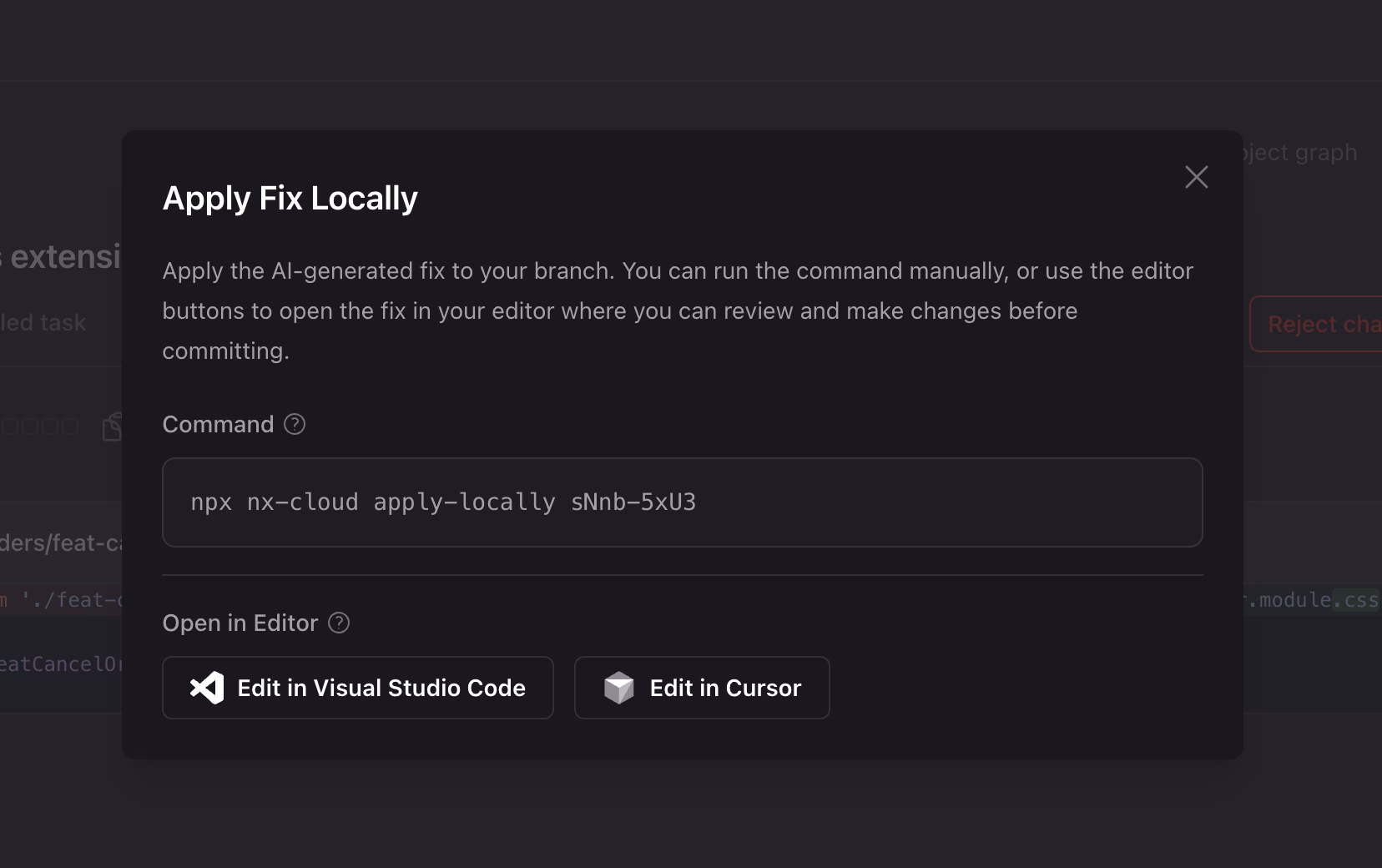 Apply Self-Healing Fixes Locally
